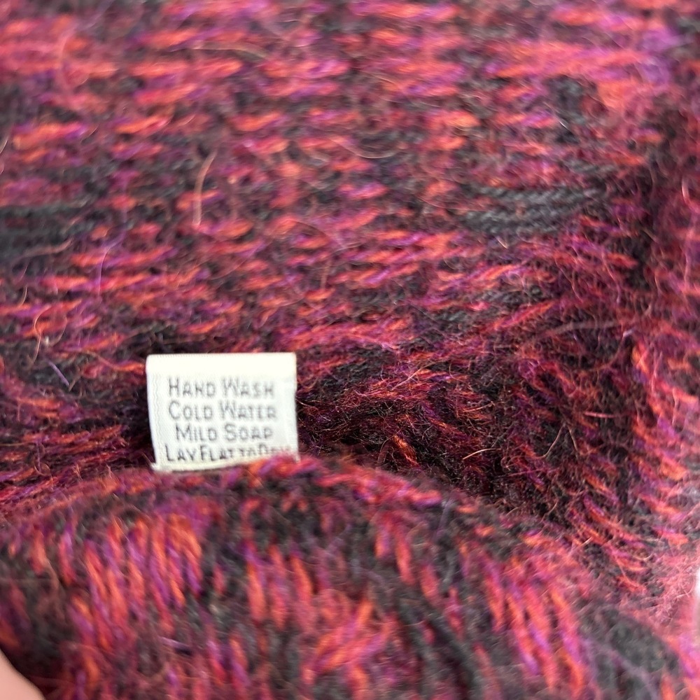 Peruvian Connection‎ 100% Alpaca Handmade Bolivia MEDIUM Cardigan Sweater FLAW - Picture 9 of 11